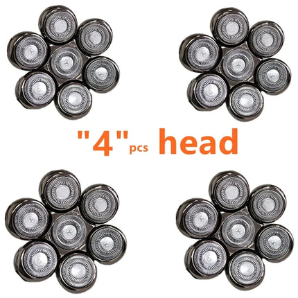 7 Blade Razor Replacement Shaving 7D Heads Floating Washable For Most Electric Shavers Trimmers Kit Cutter Blades