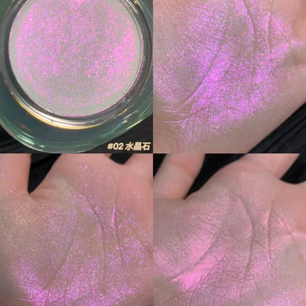 RMT High Gloss Chameleon Highlight Matte Purple Fine Powder Cream Blusher Shiny Face Brightening Integrated Plate ROMATIC Makeup