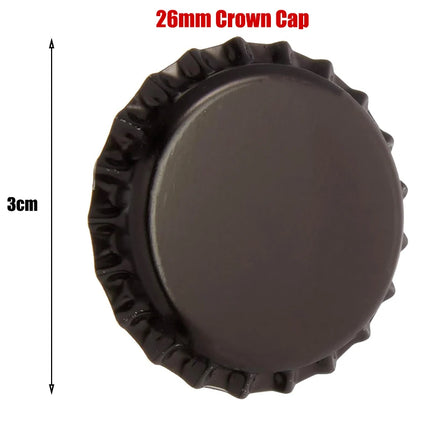 100 Pcs/Lot Crown Caps 26mm Beer Bottle Cap Gold/Silver/Black Seal Crown Cap Capping Bottling Caps For  Beer Homebrew