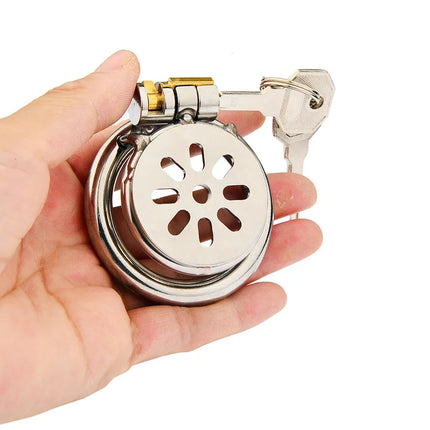Male Super Mini Chastity Cage Stainless Steel Chastity Device Penis Cage Cock Ring With Lock Sex Toys For Men BDSM Sissy