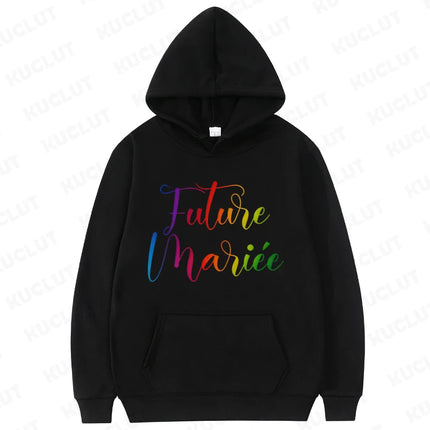 French Girls Single Farewell Hoodies Ideal Bachelorette EVJF Gift for Bride & Bridesmaids Streetwear Pullovers for Wedding Party