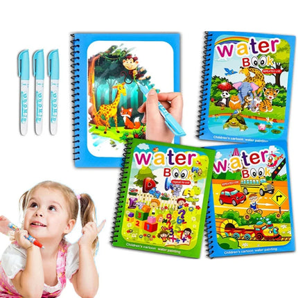Children Magical Water Book Montessori Drawing Toys Reusable Coloring Books Magic Water Drawing Book Baby Early Education Toys