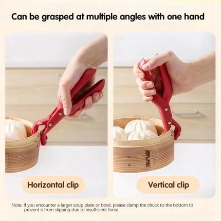 Multi-Purpose Anti-Scald Bowl Holder Clip Solid Color Color Anti 2 Scalding Home Clip Tools Silicone Kitchen