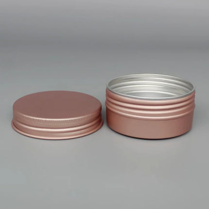 10 50 100pcs/lot Cosmetic Cream Jar Rose gold Aluminum box Candle Lipbalm Makeup Container Empty Aluminum Tin with Lid