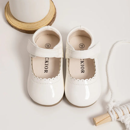 Girls' Soft-Soled Multi-color Leather Spring Autumn New Baby Girl Bright Color Leather England Style Breathable Princess Shoes