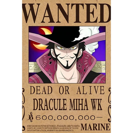 One Piece Wanted Poster Canvas Painting Print Picture Wall Art Bounty Anime Wall Bedroom Mural Luffy Zoro  Living Home Decor
