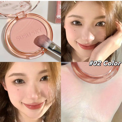 SUSU SKY Rabbit Monochrome Blush Matte Matte Long-lasting Color Not Easy to Fly Whitening Rouge