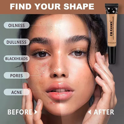 High Quality Professional Makeup Base Foundation Cream for Face Concealer Contouring for Face Bronzer Beauty Women's Cosmetics