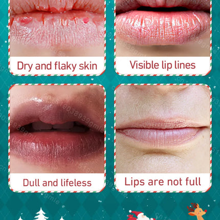 Christmas Gift Set Hand Cream and Lip Balm Set Ultra Wrinkles Nourishing Moisturizing Nonsticky Gentle Skincare for All Skin Use
