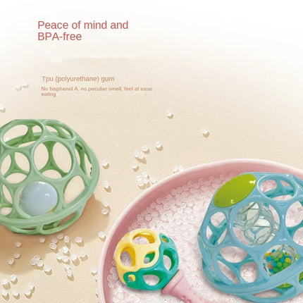 0-12 Months Baby Hand Rattle Soft Shaker Ball Toys Newborn Grasping Teethers Hand Bell Sensory Toys Kids Educational Toys Baby