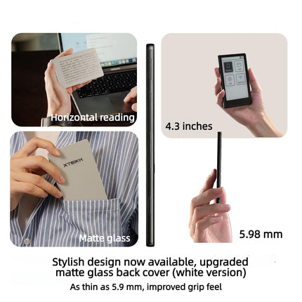 XTEINK X4/X3 E-Book Reader Ink Screen Magnetic Lightweight 4.3 Inches Ultrathin Magnetic Portable E-Book Readers 16GB