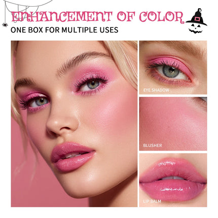 PH Color Changing Magical Black Cream Long-wearing Blush Cheeks Lips Natural Pink Moisturize Long Lasting Makeup Cosmetics
