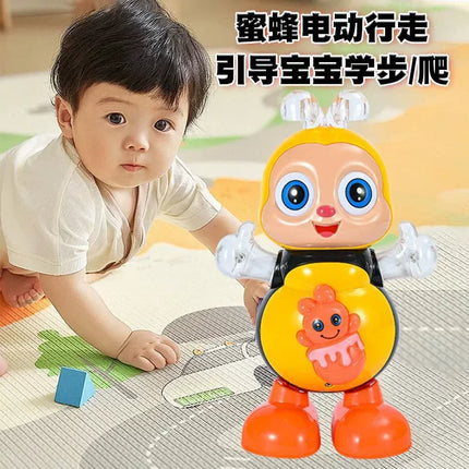 New style  Electric Dancing Singing Bee Toy with Led Light Music Walking Swing Interactive Gift Children's Companion Toy