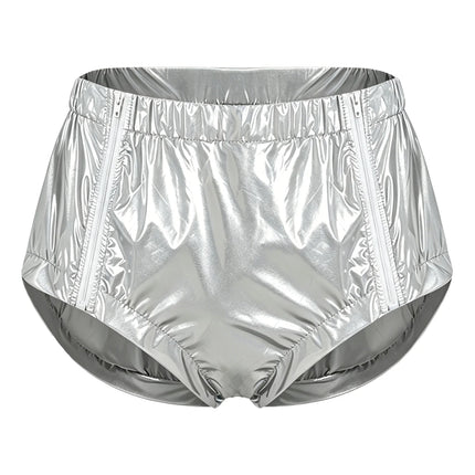 Swimwear Mens Waterproof Diaper Cover Underwear Front Zipper Briefs Swimwear Swimming Trunks Adaptive Special Needs Panties