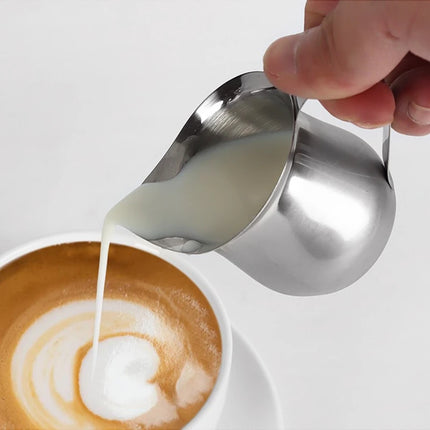2/3/5/7oz Coffee Milk Frothing Pitcher Cup Steel Espresso Creamer Pitchers Ounce Measuring Cup With Pouring Spout Coffeeware