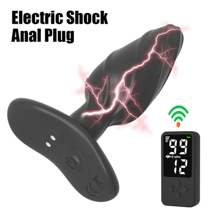Digital Display Control 99 Gear Electric Shock Anal Plug For Women Vibrators 12Modes Men Masturbator Vaginal Butt Plugs Sex Toys