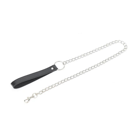 Bondage Restraint Kit Adjustable Collar & Wrist Cuffs Durable PU Leather Fetish Play Set for Adult Couples