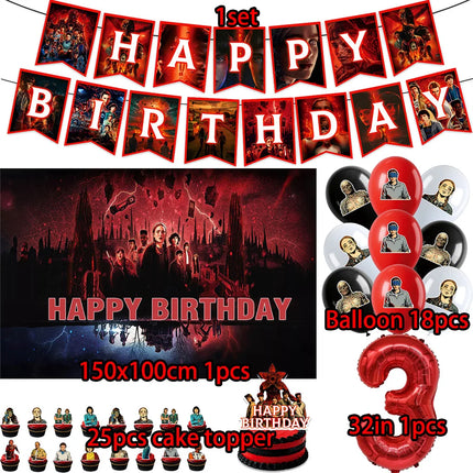HOT Birthday Party Decorations Balloon Sets Disposable Party Plates Tablecloths Kids Birthday Gifts Baby Showers