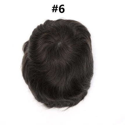 Os21 0.03-0.04mm NG Clearance Thin Skin Toupee Capillary Prothesis Hair Piece For Men Hair Replacement System V Loop Men Toupee