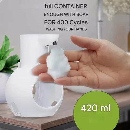 380ml Automatic Foam Soap Dispenser USB Charging Touchless Smart Display Infrared Sensor Foam Soap Dispensers Hand Washer