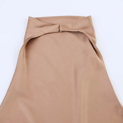 JNLEAOG Autumn New Women's Faion Design Silk Satin Feel Hanging Ne Dr European Sle Bal Slim Fit Polyester Velvet