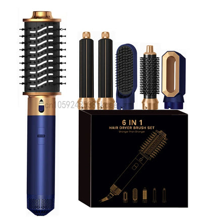6 in 1 Hair Dryer Brush Hot Comb Set Professional Curling Iron Hair Straightener Styling Tool For Air styling Airwrap Hair Dryer