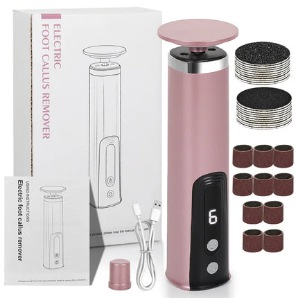 Electric Foot Callus Remover 6 Speed Adjustable Foot File Nail Grinder, Professional Pedicure Tool for Dead Skin 2 in 1 | Gifts