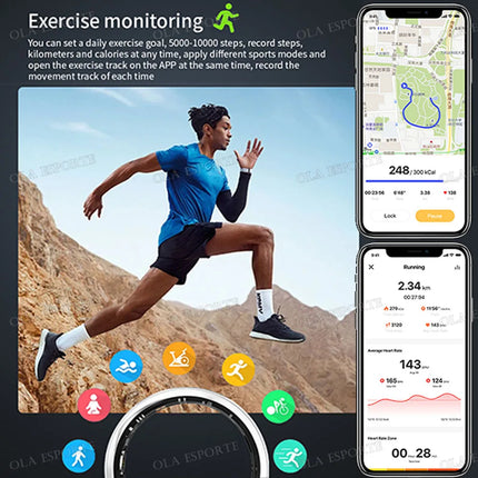 2026 Smart Ring For Man Women Blood Pressure Heart Rate Sleep Monitoring Smartring IP68 & 5ATM Waterproof Multi-sport Mode rings