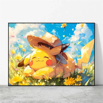 Anime Pokemon Pikachu Mewtwo Poster Canvas Painting Home Modern Living Room Painting Wall Art Decoration Painting Children Gifts