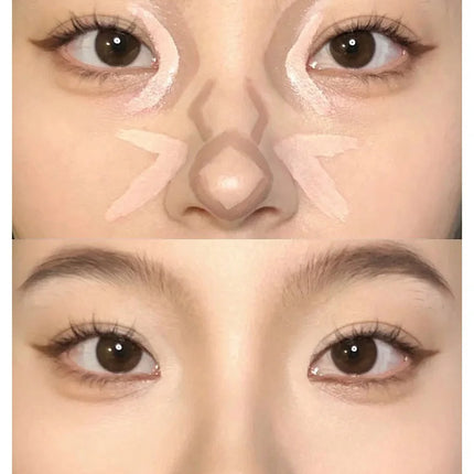 White Pink Liquid Brightening Concealer Matte Face Highlight Stick Cover Acne Spot Dark Circles Moisturizing Concealer Makeup