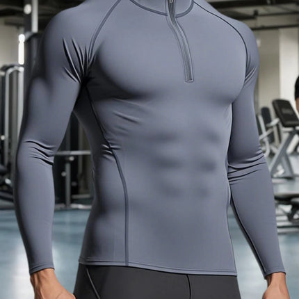 Men Running Compression T-shirt Long Sleeves Sport Tees Gym Fitness Sweatshirt Male Jogging Tracksuit Homme Athletic Shirt Tops