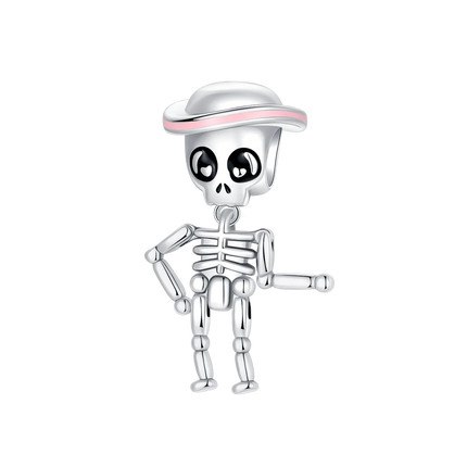 Original Charms Bead 925 Sterling Silver Horror Nun Grim Reaper Poison Apple Halloween Pendants Fit Bracelet DIY Jewelry Marking