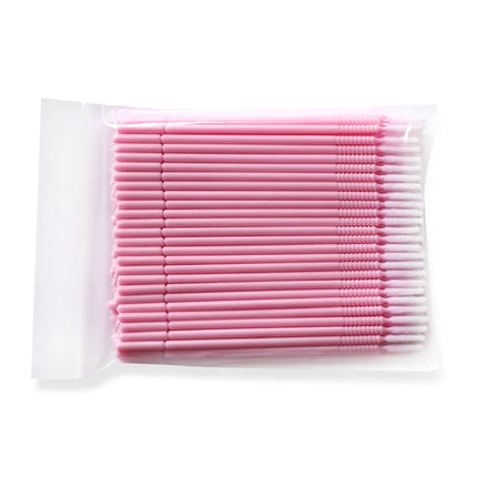 100pcs/Pack Bendable Micro Brushes Disposable Microbrush Applicators Eyelash Extensions Eyelash Glue Cleaning Brush for Eyelash