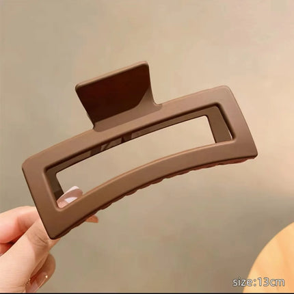Korean Large Solid Hair Claw Elegant Hairpins Barrette Crab Hair Clips For Women Girls Square Headwear Hair Accessories Jewelry