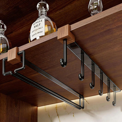 Red wine glass to hanging rack home wine cabinet goblet champagne glass partition storage rack bar bar wine glass drain rack