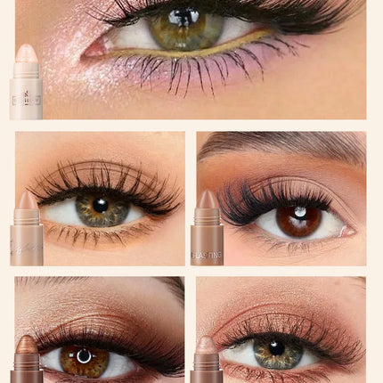 DIMSHOW 5-section Highlight Lazy Eyeshadow Pencil Pearlescent Fine Glitter Illuminating Eyeshadow Stick Set