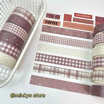 MINKYS 6pcs/lot Kawaii Decorative Tape Set Cute Bear Washi Tape Pack School Stationery