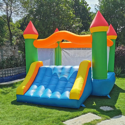 KF Inflatable Bounce House with Slide for Kids Oxford Bouncy Castle Jump House for Adult Toddlers Kids Party Wedding Toys
