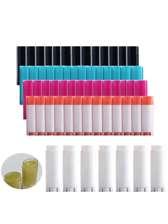 10/30/50/100/200 Empty PP 5g Oval Lipstick Tube Empty Round Lip Gloss Tube Clear Travel Bottle Plastic DIY Oval Lip Balm Tubes