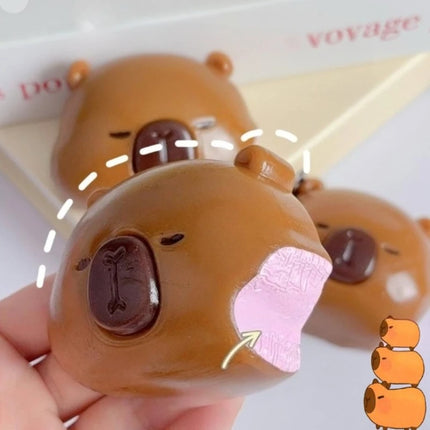 Squishy Capybara Squeeze Stress Toy Lovely Soft Relief Relax Toys Cute Fast Rebound Decompression Doll Birthday Anti-stress Gift