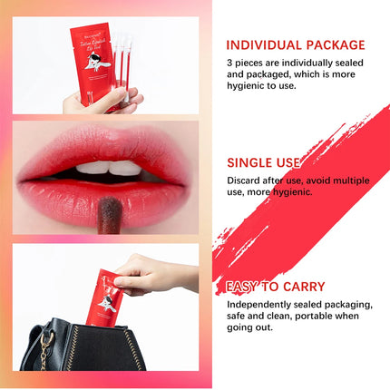 New Cotton Swab Lip Gloss Tattoo Lipstick Velvety Waterproof Matte Lip Gloss Portable Lip gloss Women Use Of Vacation Tourism
