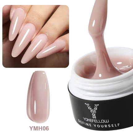 NEW YOKEFELLOW Builder Gel Nail Polish 15g Jelly Blue Hard Gel HEMA TPO Free Extension Gel Colorful Builer Varnish For Nail DIY