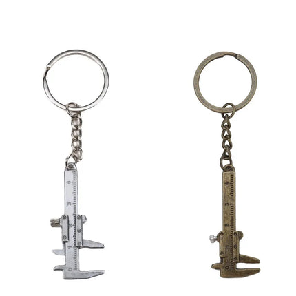 Fashion Creative Vernier Caliper Keychain For Man Woman Jewelry Accessories Christmas Gift Portable Gadget Model Tool Keychain
