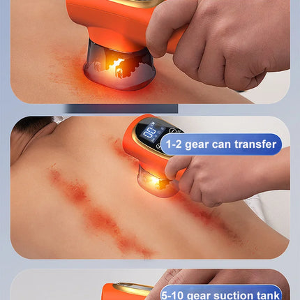 Electric Scraping and Cupping Massager Electronic Muscle Stimulation Machine With Pulse Glove Strong Suction Force Cupping