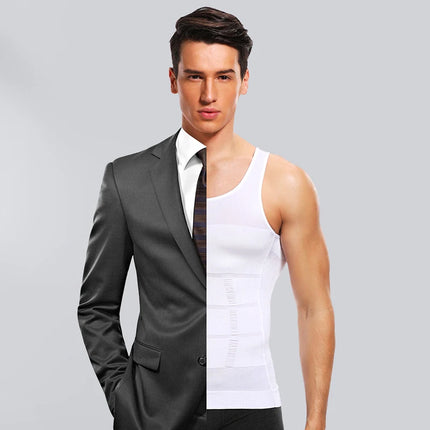 Men Slimming Body Shaper Chest Compression Shirts Tummy Control Shapewear Abdomen Slimming Vest Waist Trainer Corset Tank Top