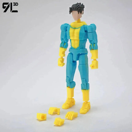 9L3D Lucky13 Dummy13 Reanimator Invinc Action Figure Toy 3D Printed Movable Doll Multi-Jointed Hero Collectible Desktop Ornament