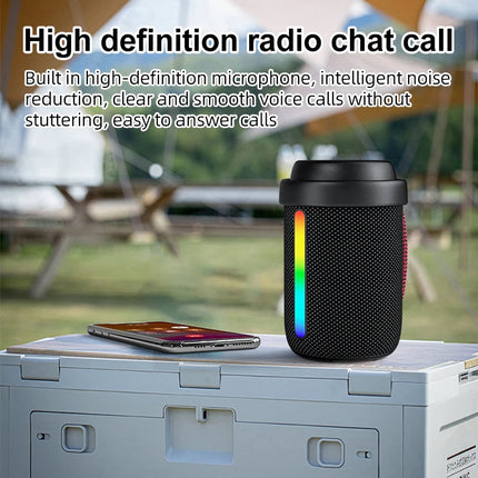 Rockmia Audio EBS-706  6W 1200Mah Mini Portable RGB Speaker Bluetooth 5.3 Powerfual Bass  With Volume Knob Built Mic TF Type C