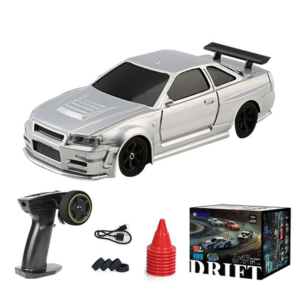 1/43 4WD RC Drift Car 2.4G Mini Racing Remote Control Speed Vehicle RTR Four-wheel Drive High Speed Model Toy for Boys Gift