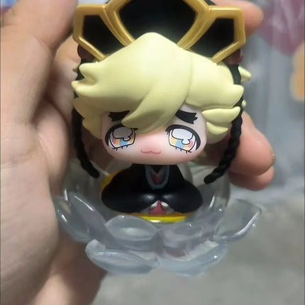 Demon Slayer Douma Chibi Figure Sitting Pose Lotus Cute Statue Desktop Decoration Car Ornament Anime Collectible Model