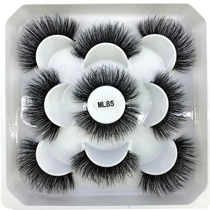 AMSDCN New 5-Pair 8-25mm Natural 3D Mink Eyelash Extension Eyelash Maquiagem